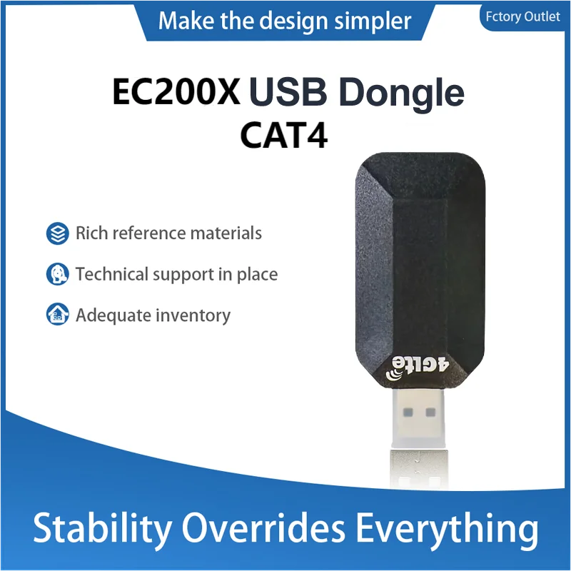 

Quectel EC200-A USB Dongle with case internal antenna CAT4 LTE Cat 4 EC200-AEUHA module series