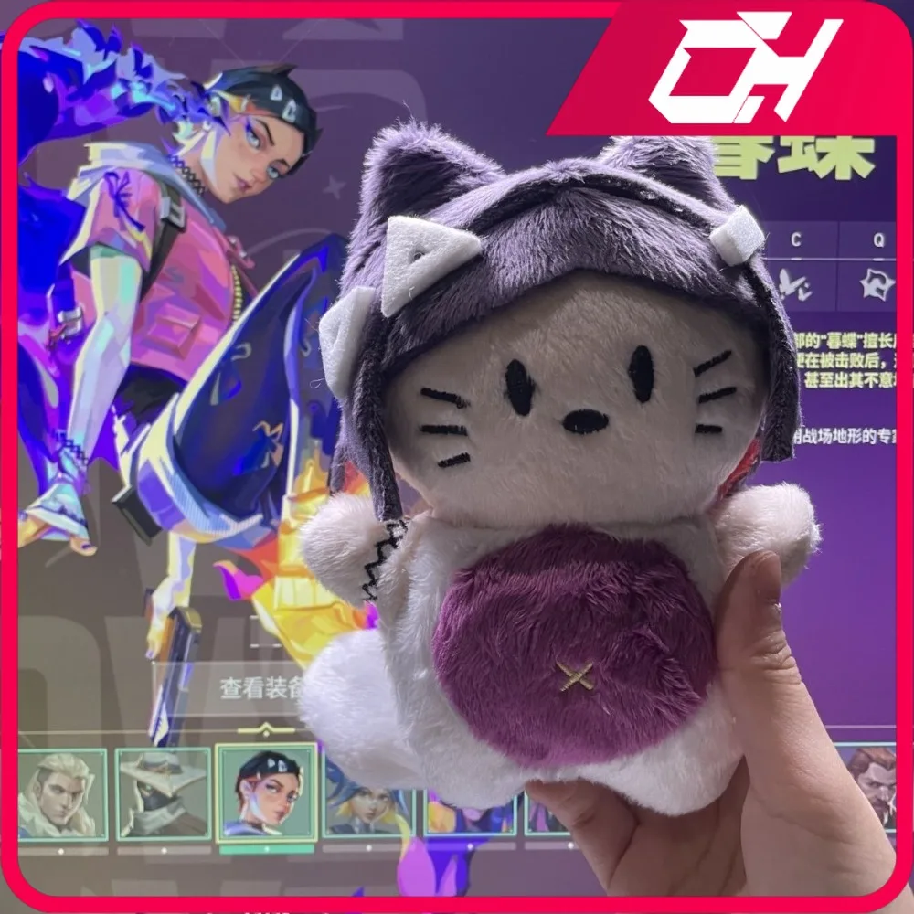 18cm Valorant Agents Plush Omen Clove Vyse Cat Kawaii Cute Doll Game Peripheral Soft Cotton Stuffed Doll Plush Crafts Gifts Toys