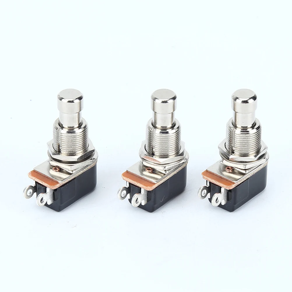 

5pcs Metal Foot Switch Buttons Guitar Effects Pedal 2 Pin Button Durable Electric Push Button For Music Pedal Mods