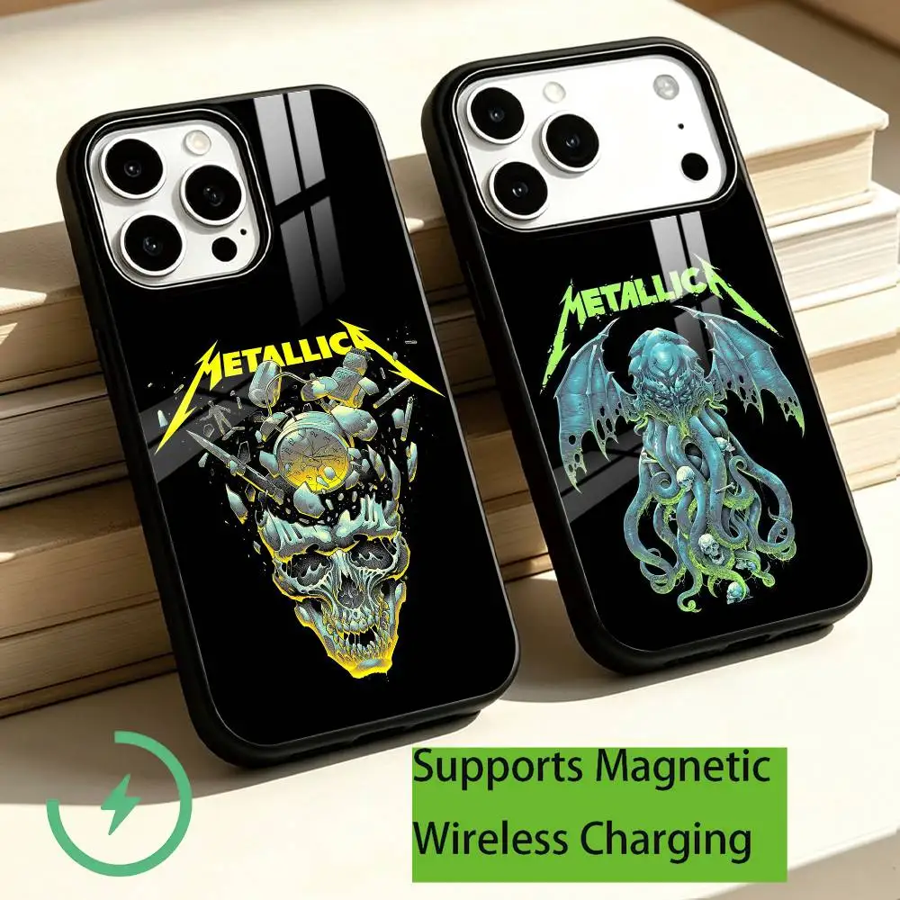 B-Band M-Metallica Phone Case For iPhone18,17,16,15,14,13,12,11 Plus,Pro Allows magnetic wireless charging Gift