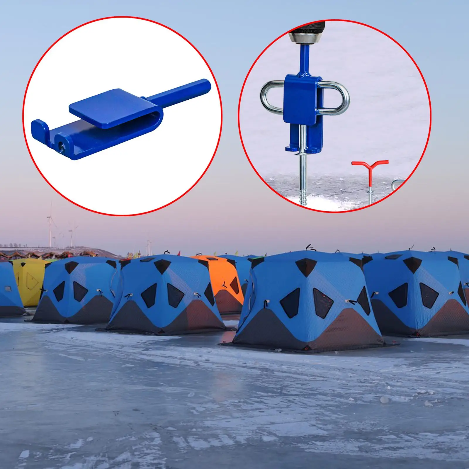 Durable Ice Anchor Power Drill Adapter Practical Shelter Tent Fixer Accessory for Tent Nails Make Set up Shelters Quick and Easy