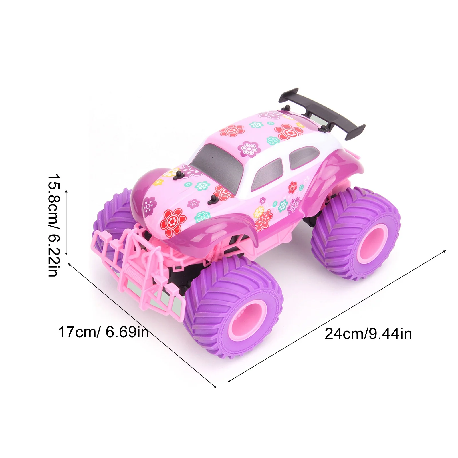 سيارة التحكم عن بعد للفتيات 2.4 جيجا هرتز لطيف الوردي الأرجواني التحكم عن بعد تسلق سيارة قابلة للشحن على الطرق الوعرة سيارة لعبة مع 2 بطارية #6