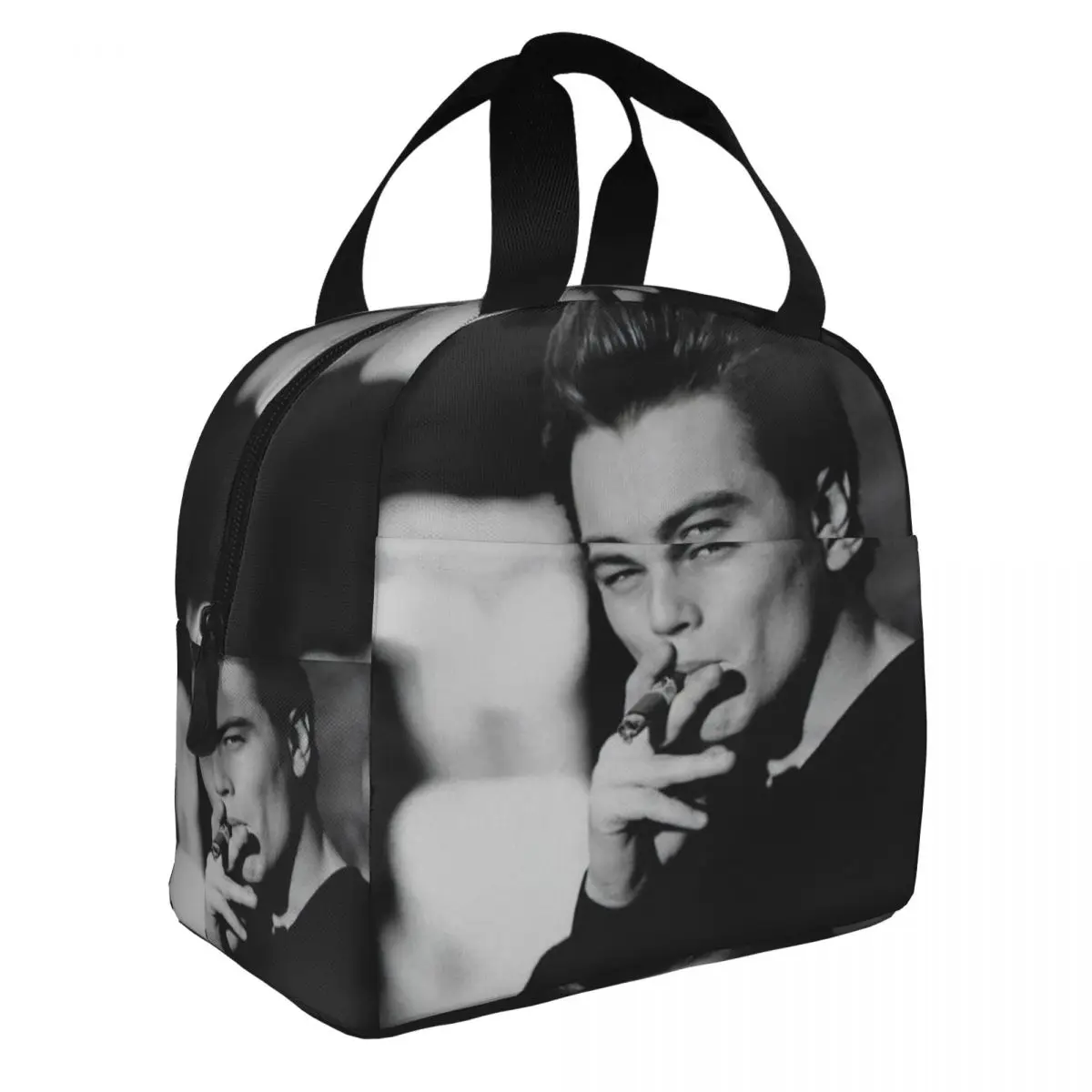 

Leonardo DiCaprio Lunch Bento Bags Portable Aluminum Foil thickened Thermal Cloth Lunch Bag for Women Men Boy