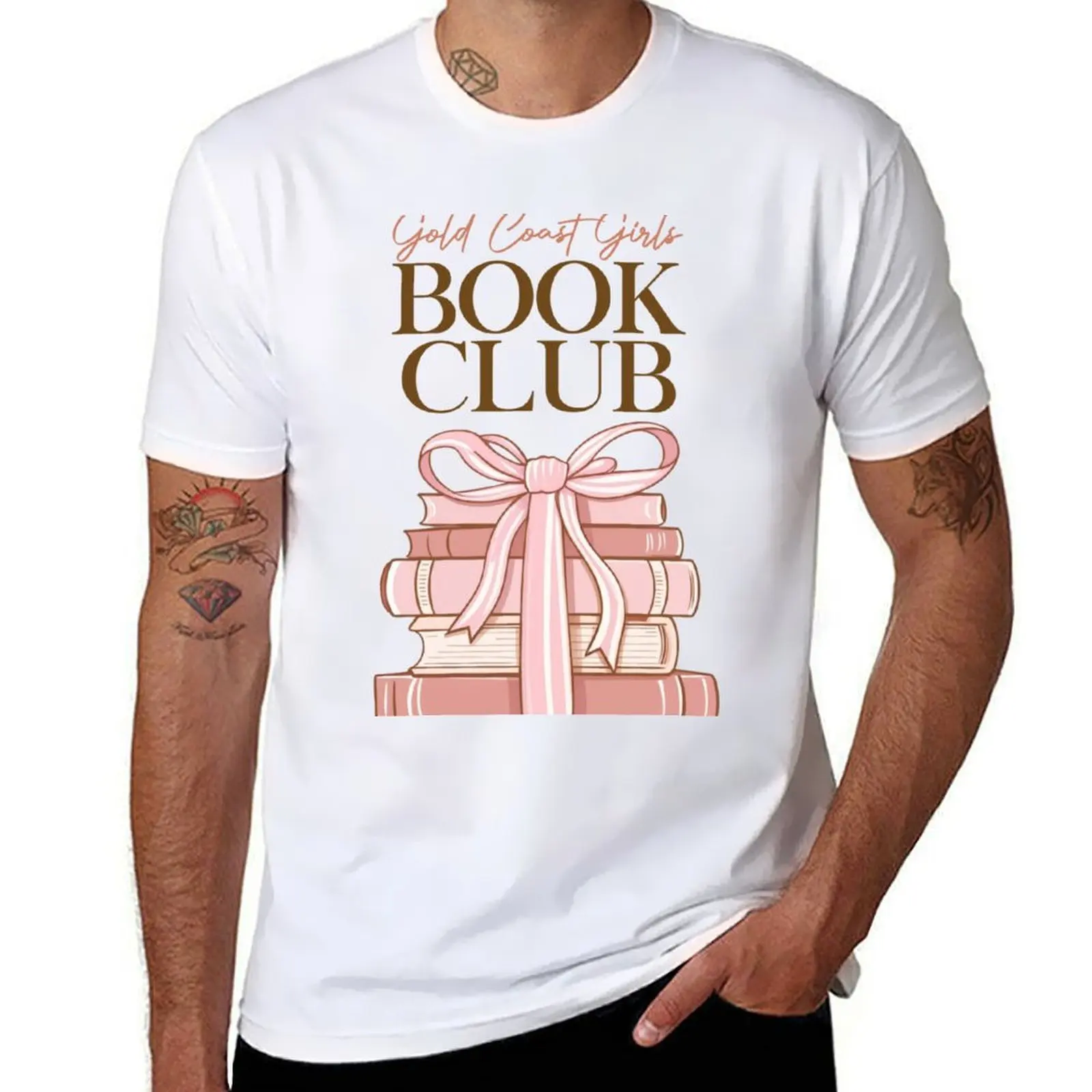 

Gold Coast Girls Book Club - Pink Book Logo T-Shirt anime t shirts for man man t shirt cotton high quality T-Shirt