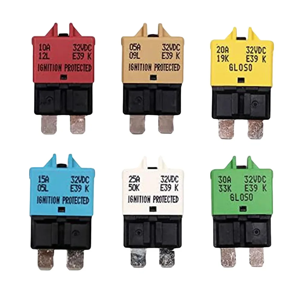 For Automotive Systems RV Truck Fuses Circuit Breaker Marine Boat Fuse Replacement Battery Automatic Reset Function
