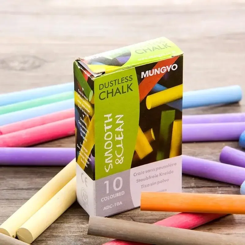 10pcs/Lot Multicolour Dustless Chalk Pen Drawing Chalks for Blackboard Stationary Office School