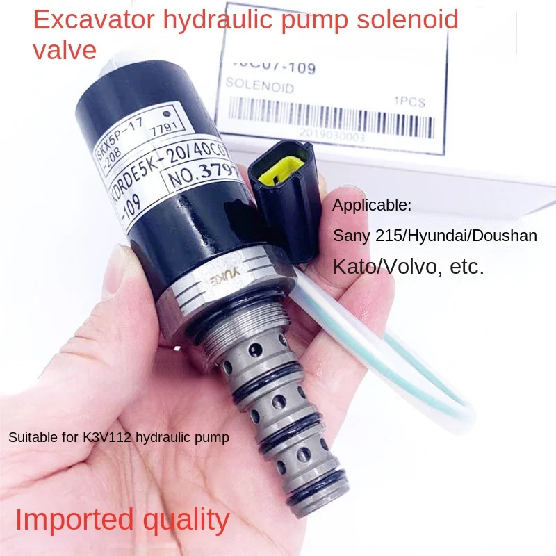 Excavator Hyundai 215 225-7 Doosan Dh150 220-7 Hydraulic Pump Proportional Solenoid Valve K3v112