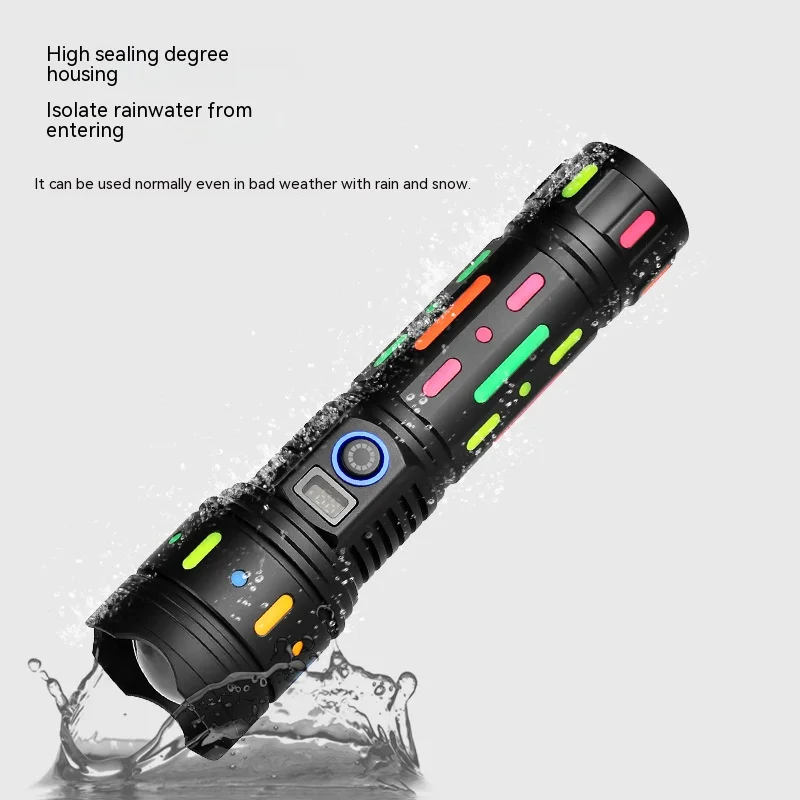 White Laser Multi-FunctionStrong Light Rechargeable Outdoor Long-Range Spotlight SuperFlash LithiumBattery Waterproof Flashlight