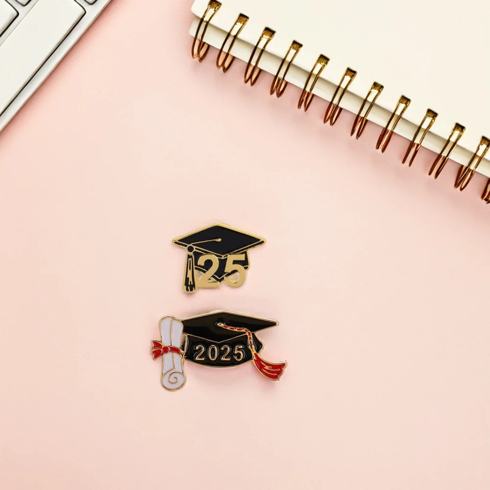 6 قطعة قبعة التخرج الأنيقة التلبيب دبابيس دبابيس معدنية متعددة الاستخدامات للملابس القبعات أكياس وهدايا قبعة التخرج شارة #6