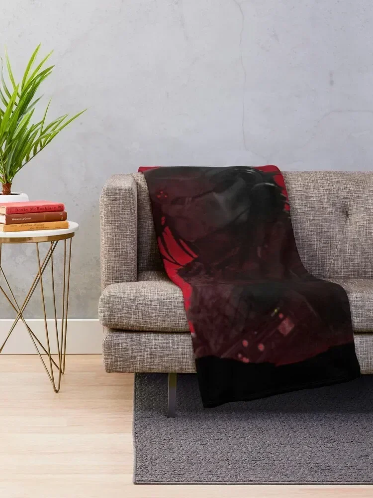 HUNTER UNDER A BLOOD RED SKY SHIRT Throw Blanket Shaggy Vintage Blankets