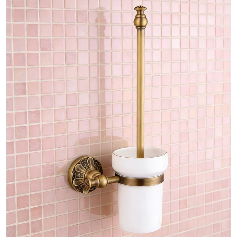 

Винтажная антикварная настенная подвеска, элегантный держатель для туалетной щетки для ванной комнаты