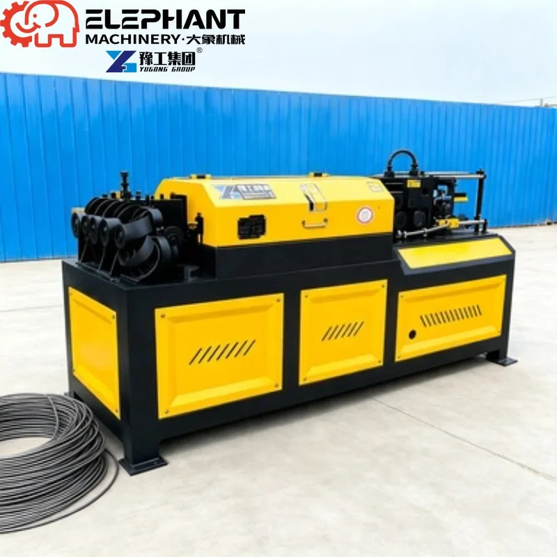 Rebar Straightening And Cutting Machine, High Stability Heavy-Duty Rebar Processor For Underground Transit Construction