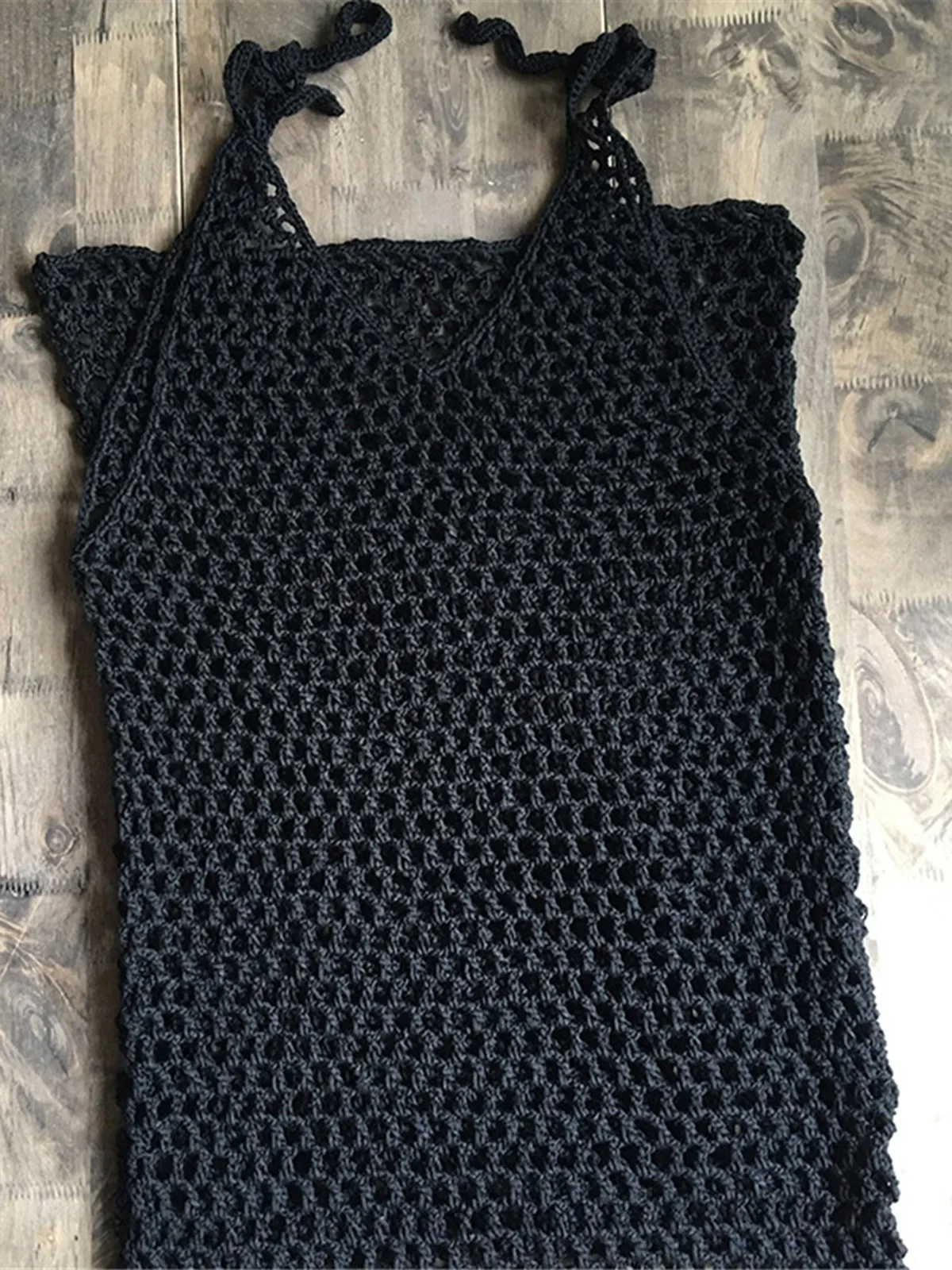 Neue 3-Farben-Aushöhlen, durchsichtig, gehäkelt, gestrickt, Tunika, Strand-Vertuschung, Vertuschungen, Strandkleid, Strandkleidung, Strandmode, weiblich, K4196