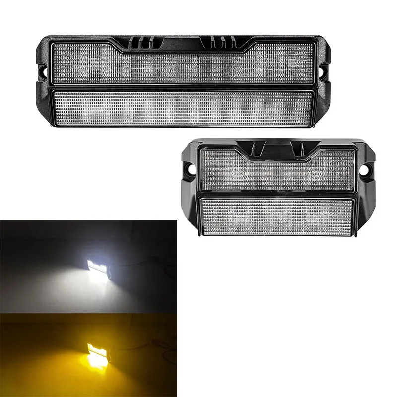 RV Van Trailer Exterior Lamp 12V/24V Waterproof LED Awning Porch Light Caravan Interior Wall Lamps Dual Color White & Amber