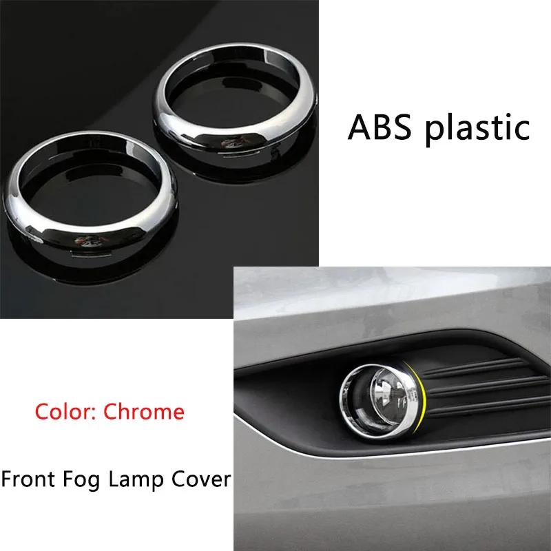 ABS Chrome Car Fog Lights Trim Cover Fog Lamp Cover For Ford Focus 2 Mk2 Sedan Hatchback 2005-2008 2009 2010 2011 2012