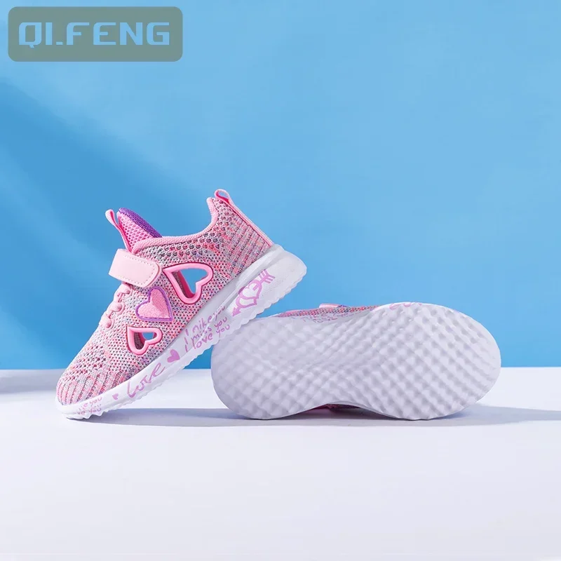 Lovely Girls New Casual Shoes Light Mesh Sneakers Kids Summer Children Fashion Tennis Cute Sport Cartoon Female Running Footwear