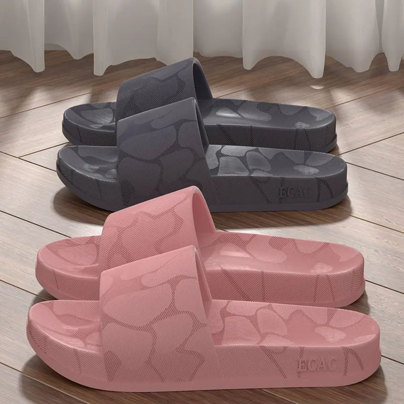 New 2026 Home Slippers Women Open Toe Waterproof Soft Sole Slides Summer One Strap Solid Color Comfort Flat Bottom Slippers image 4