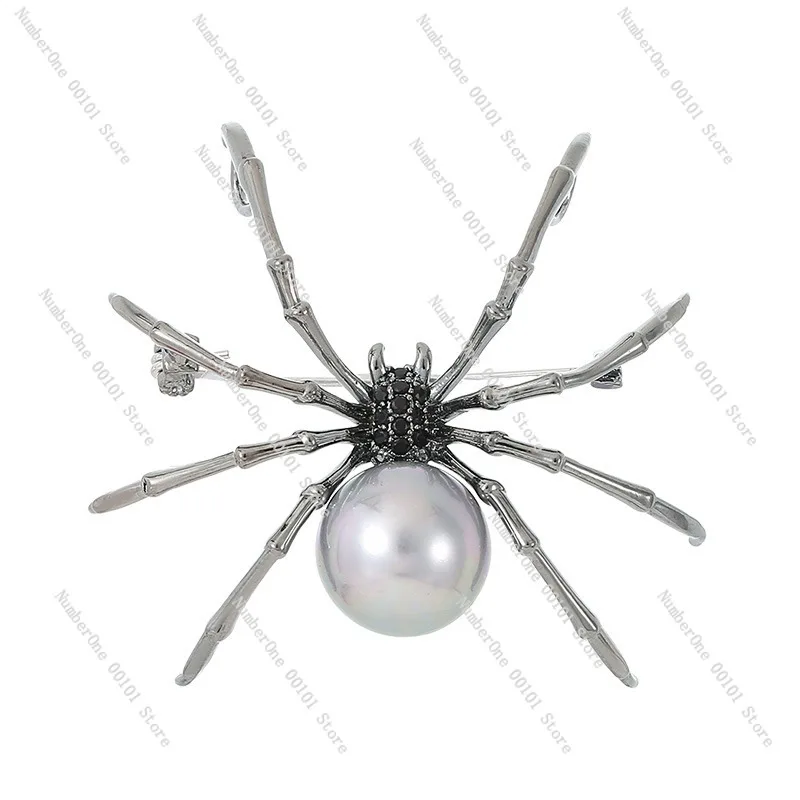 Broche de contentement haut de gamme, accessoire élégant en perles d'araignée pour femmes, broche de conception deniche pour la décoration de vêtements et le cadeau