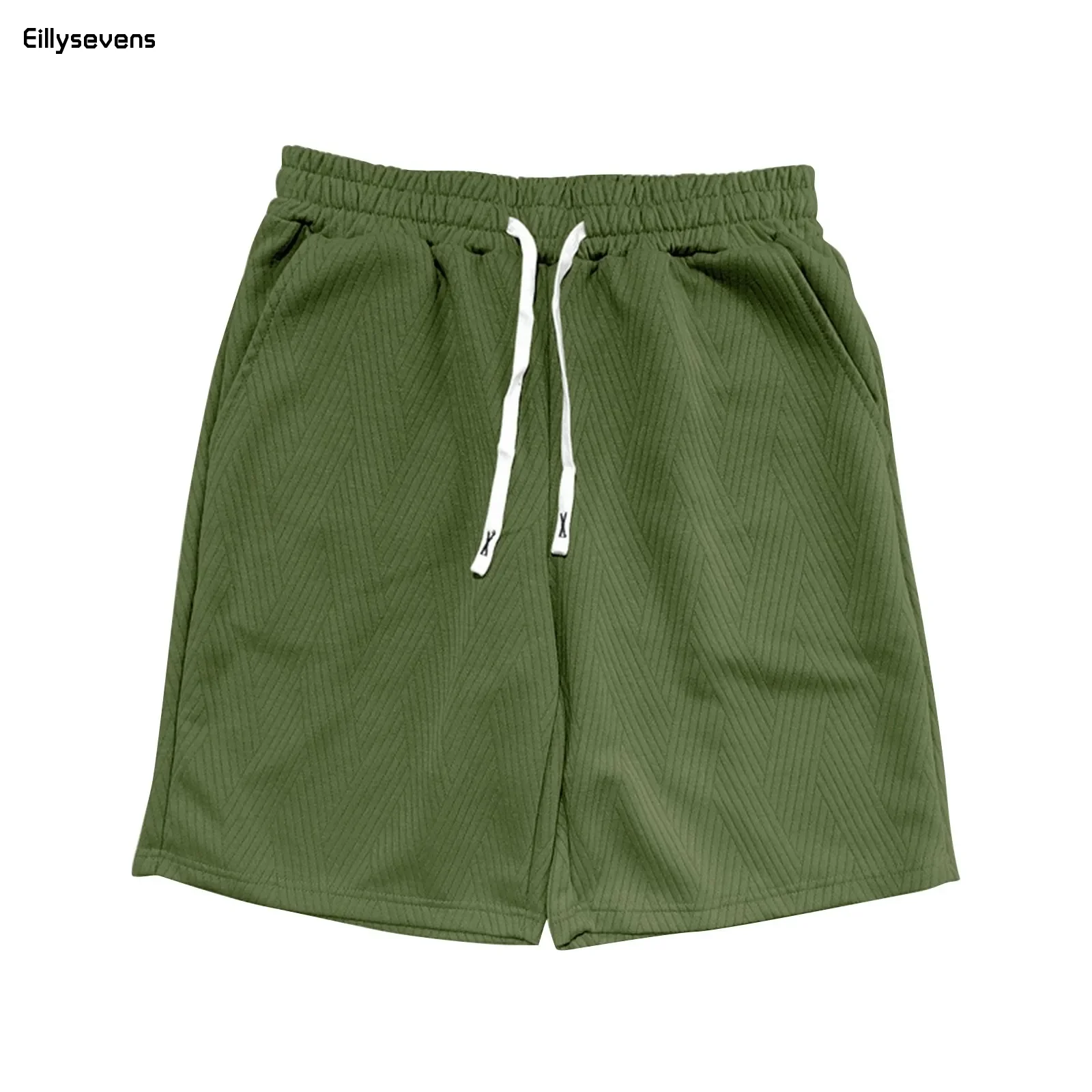 

Summer Running Shorts For Men Casual Jogging Sport Short Pants Wave Pattern Solid Color Drawstring Loose Dry Gym Sports Shorts