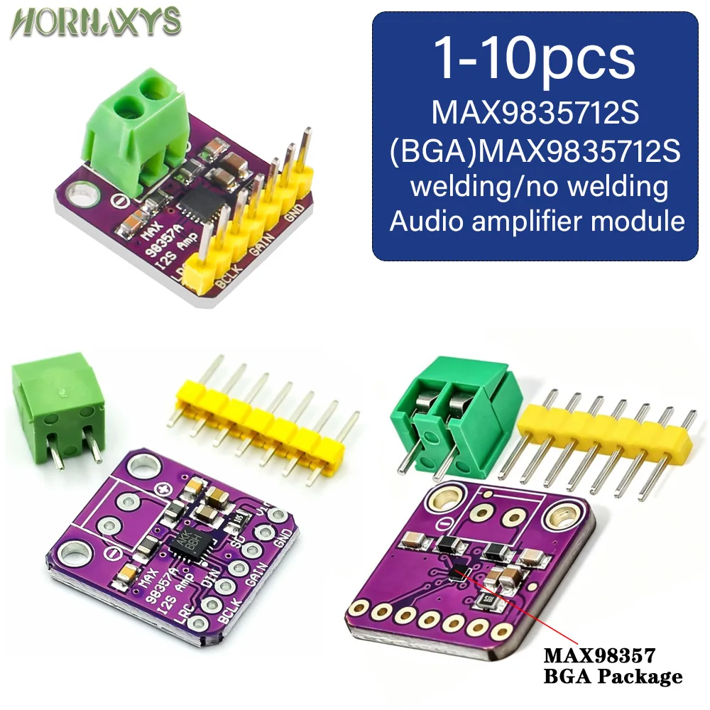 10/1pcs MAX98357 I2S 3W Class D Amplifier Breakout Interface Dac Decoder Module Filterless Audio Board For Raspberry Pi Esp32 view 2