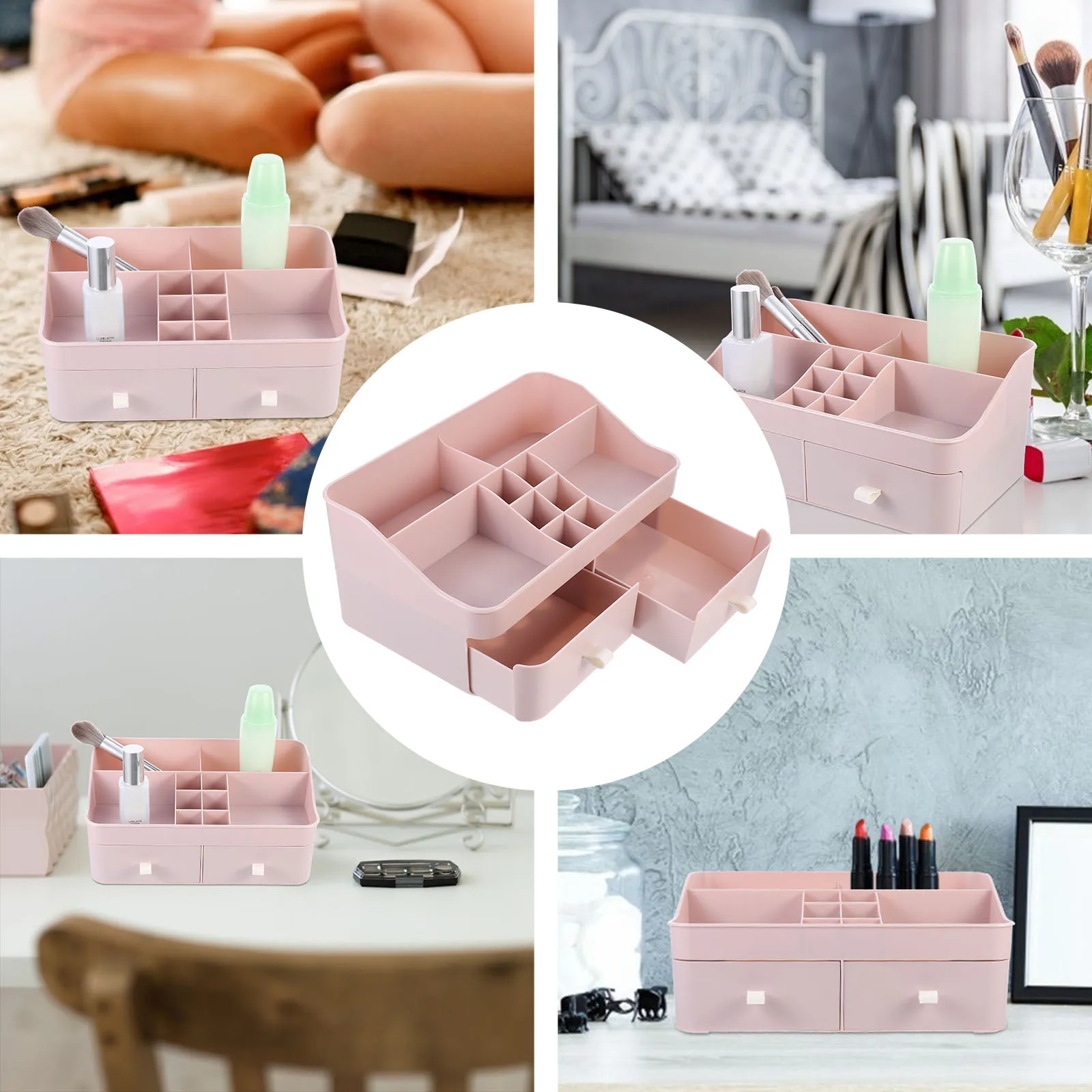 

ganizer Different Sizes Polypropylene Vanity Desk Makeup Storage ganizer Supplies Makeup ganizer Easy Access