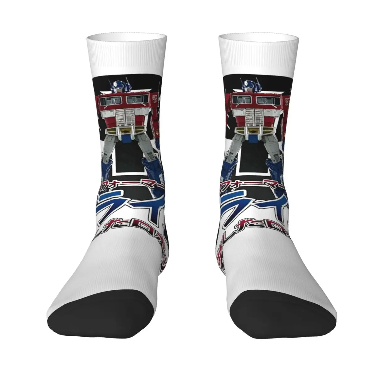 Female Optimus Prime TRANSFORMERS Socks Super Soft Funny Happy Socks Hip Hop Accessories Middle TubeCrew Socks Best Gift Idea