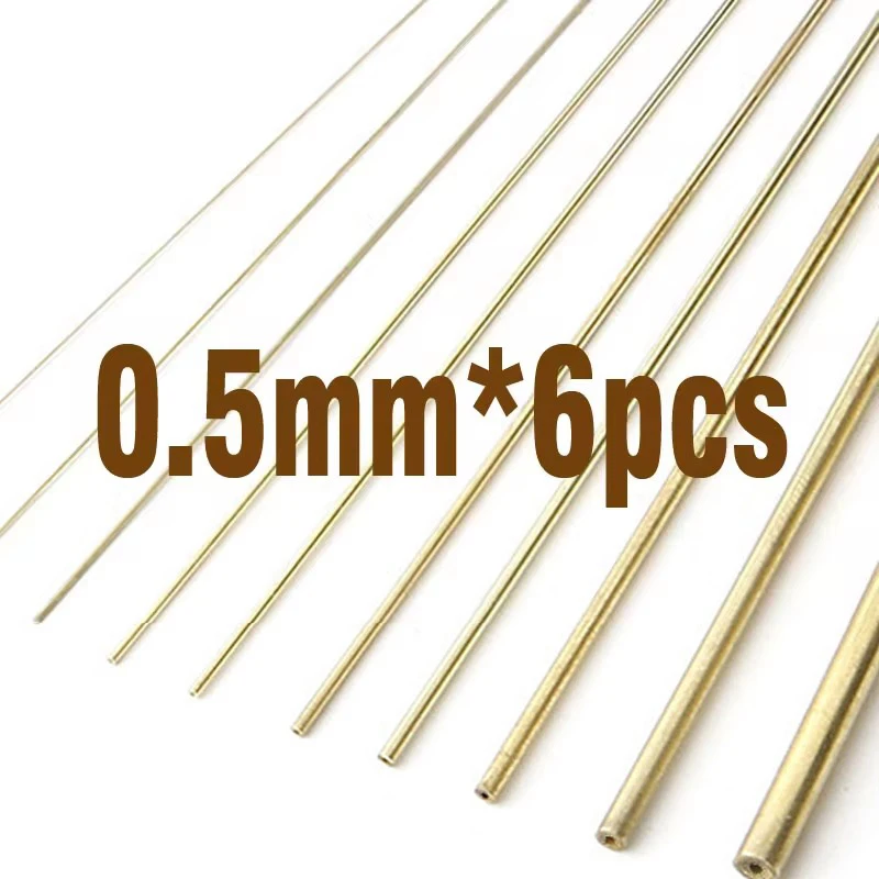 DIY Retrofit Copper Tube, Brass Rod para Modelagem Acessórios, Tanques Mecha, Armas de Fogo, Upgrade, Hobby, 0.3mm-2.0mm