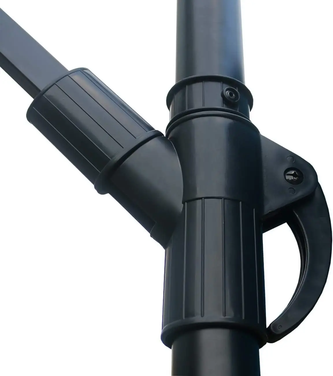 مظلة فناء ناتئ قابلة للتعديل في الهواء الطلق بطول 10 أقدام مع تصميم أوفست، أزرق - مثالية للحديقة، بجانب حمام السباحة، والاستخدام التجاري