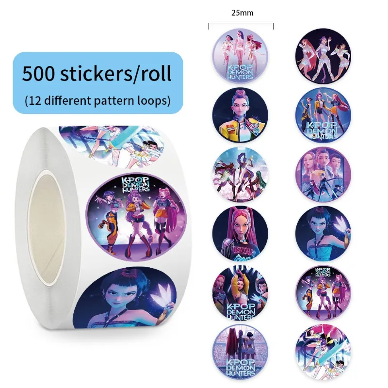 500 Stück/Rolle Anime Hunter Girls Lumi Mila Zoi Aufkleber DIY Wasserfeste Aufkleber für Scrapbook Handy Gepäck Skateboard Laptop Dekoration
