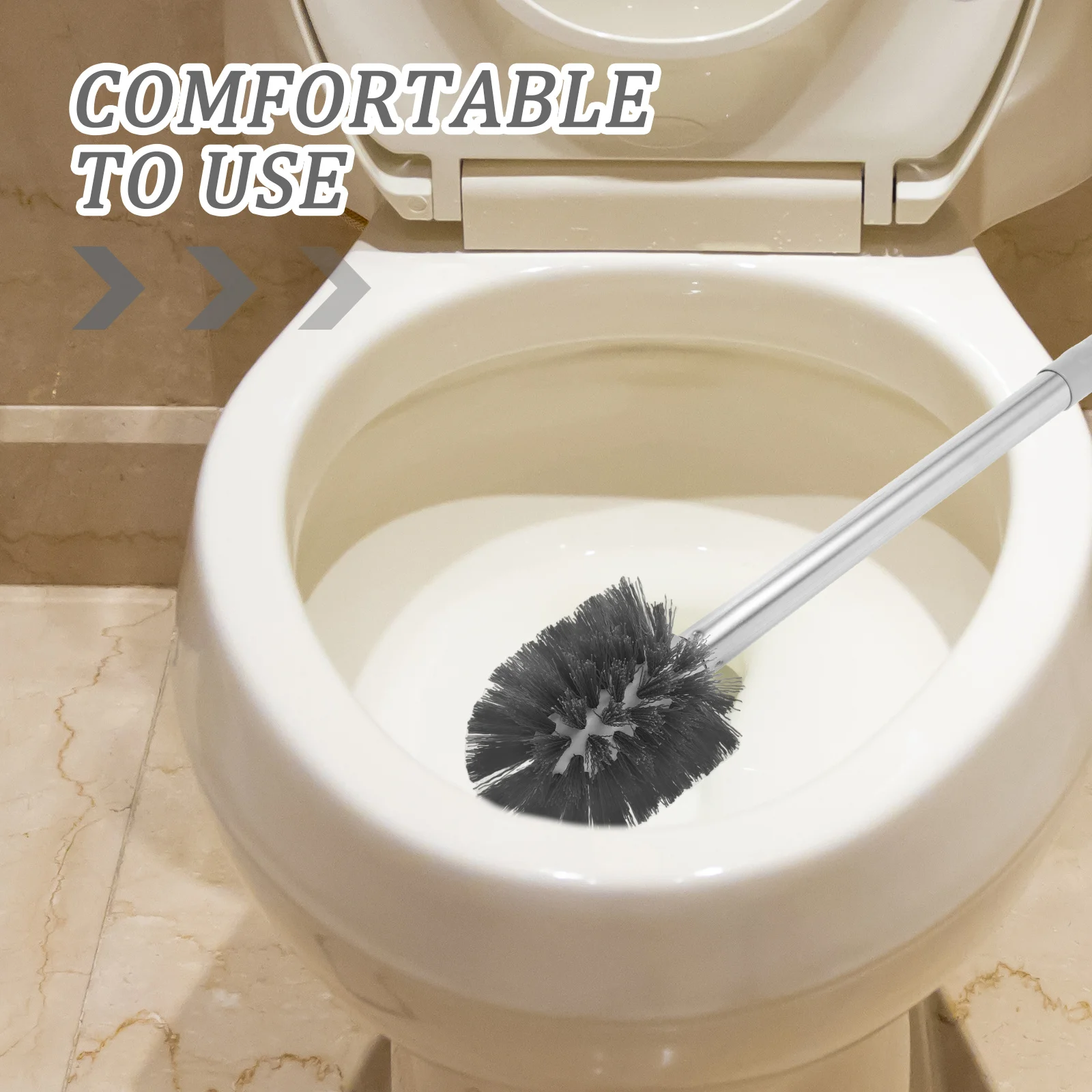 1 مجموعة فرشاة المرحاض مجموعة تصميم الزاوية الميتة مقبض طويل رئيس مستدير البلاستيك الحمام تنظيف فرشاة حامل قاعدة مستلزمات المنزل