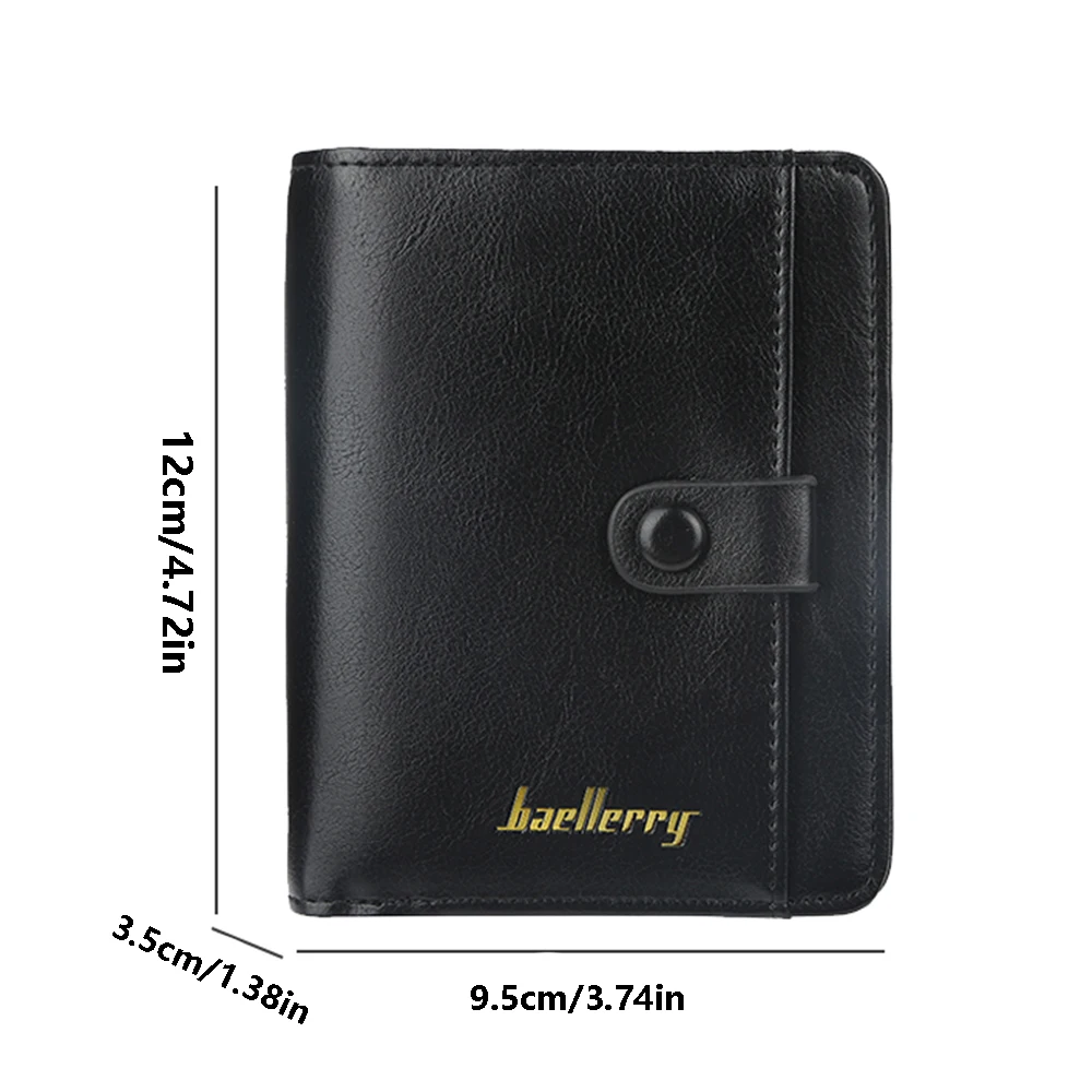 1Pcs Simple Men's Short Wallet, 11 Card Slots + Driver's License and Id Slots + Double-Layer Zipper Coin Pocket, Business Short Wallet, Practical Men's Gift