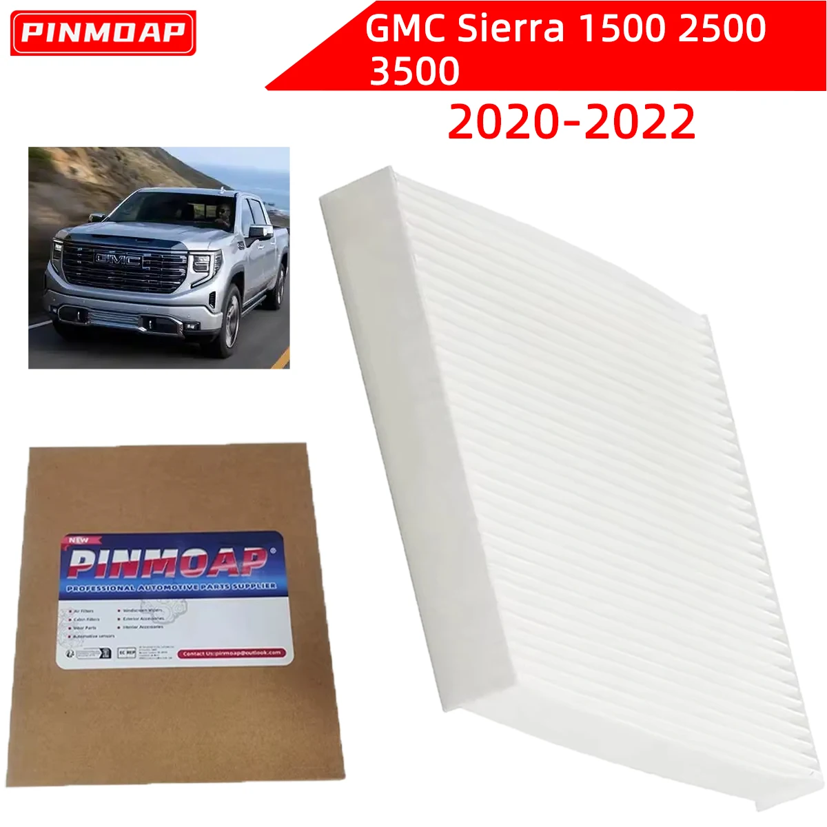 

Car Cabin Air Filter for GMC Sierra 1500 2500 3500 Auto Filters Carbon Fiber CF11966 PA10014 CUK24003 13356916 CF1185 13508023