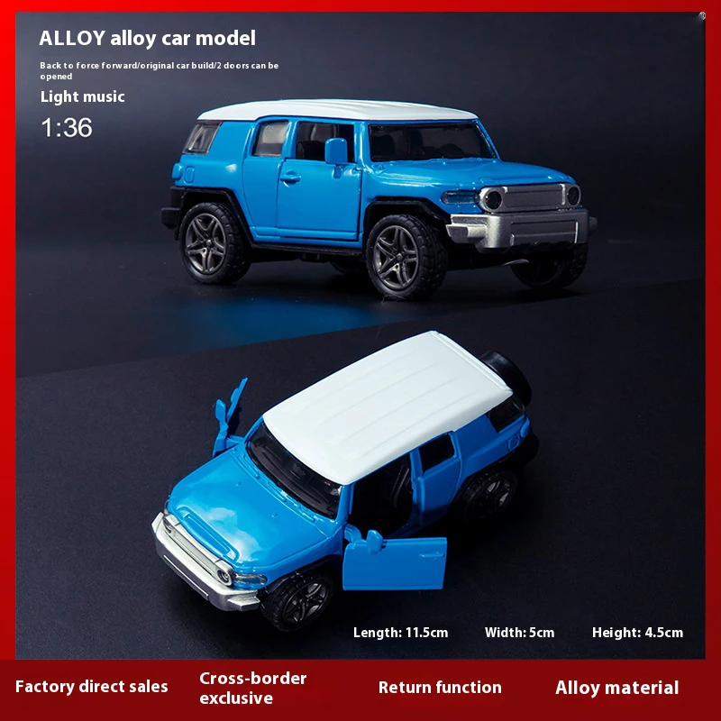 Land Cruiser 1:36 Alloy Model Toy with Retro Pull-Back - Sturdy Construction, Great Gift for Kids & Collectors