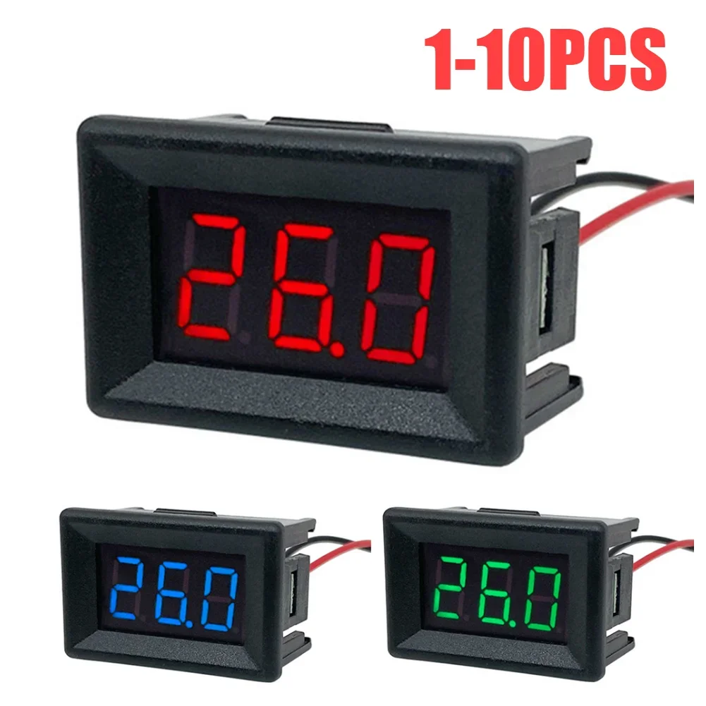 10-1PCS Voltmeter Tester 0.36 Inch DC0-30V 3 Bits Digital LED Mini Display Module LED Digital Voltmeter for Car Motorcycle