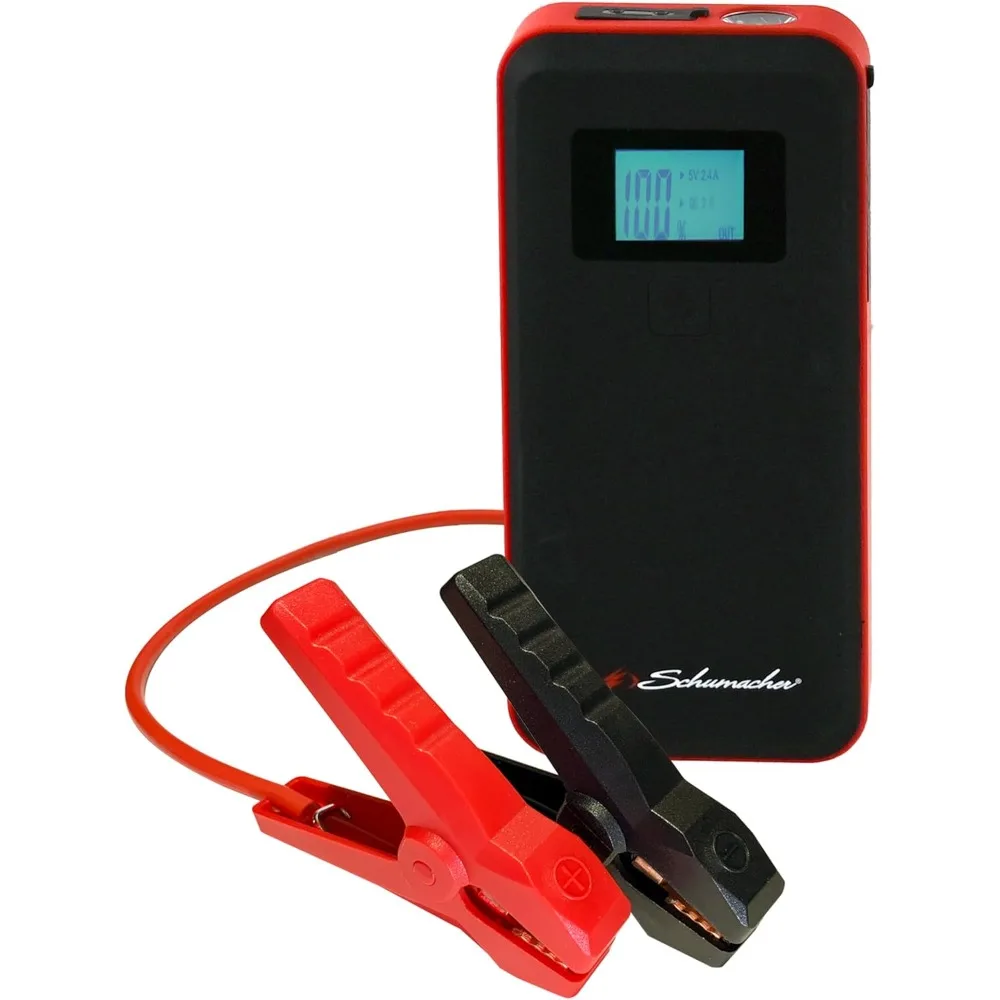 

US Shipping 1000A Peak 12V Portable Lithium Car Battery Jump Starter Power Pack with USB Charging LED Light