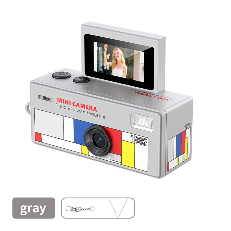 Magecam Digitale Camera 180 °   Flip Screen Selfie Keychain Camera Retro Ondersteunt Geheugenkaart HD Zeer Kleine Camcorder Videorecorder