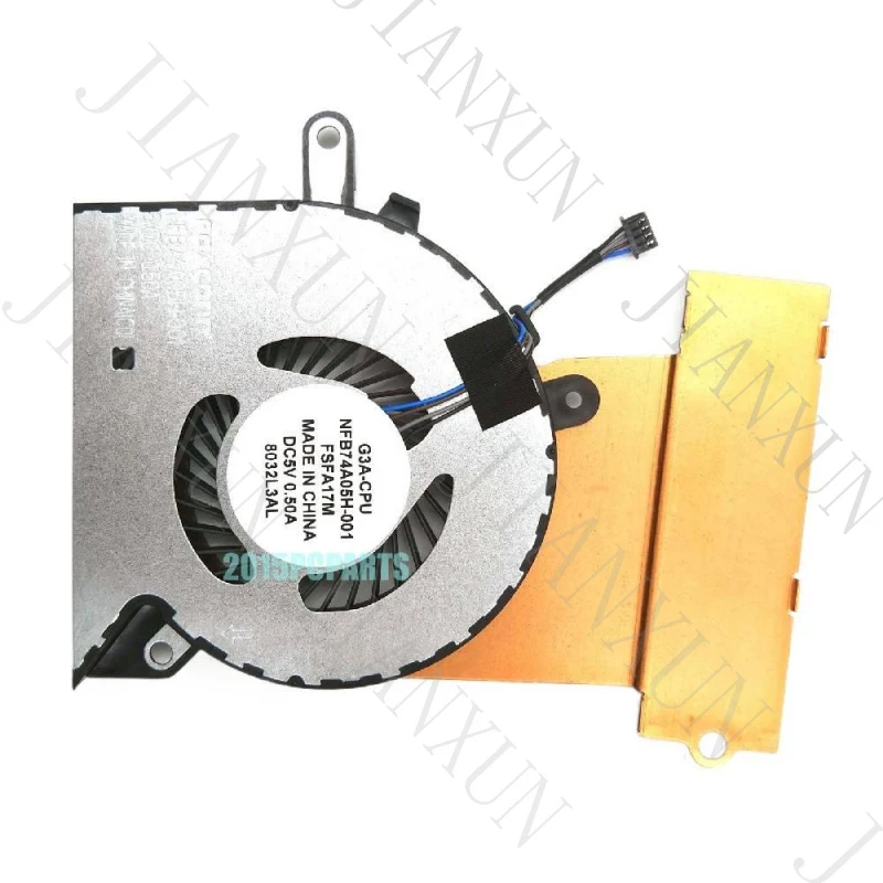 A+New CPU Cooling Fan for HP Omen 15‑CE 15‑CE000 | P/N 929456‑001 NFB76A05H‑001 | 5V 4‑Pin PWM Replacement