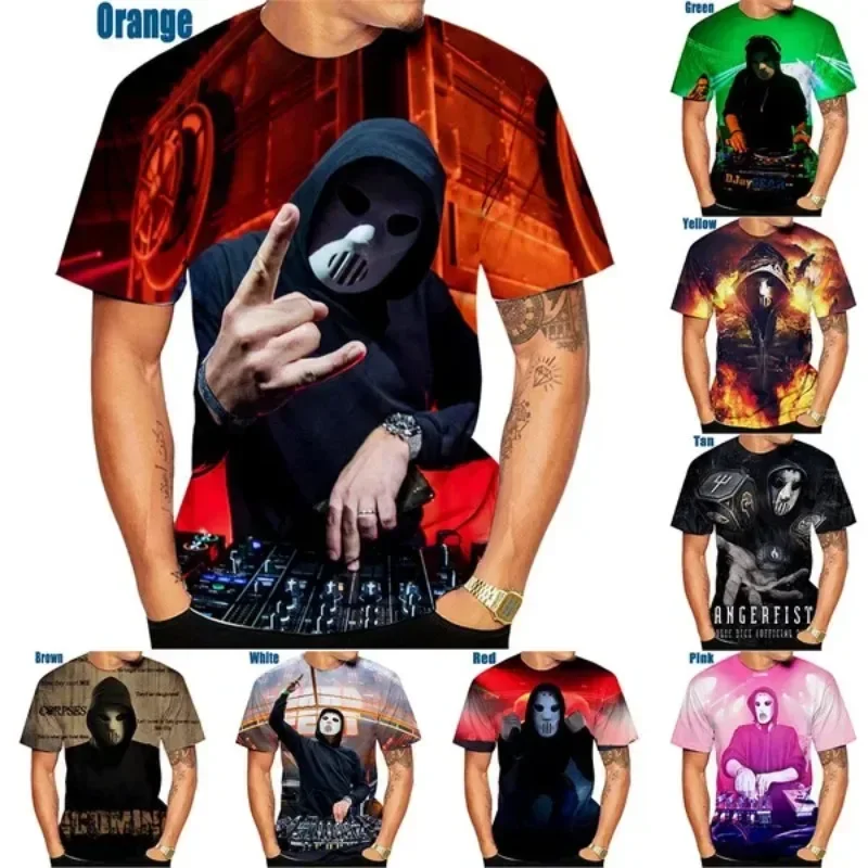 

DJ Angerfist 3D Printing Men's Short-sleeved T-shirt Hip-hop Streetwear Unisex Casual Round Neck T-shirt Top Punk Outfit S-6XL