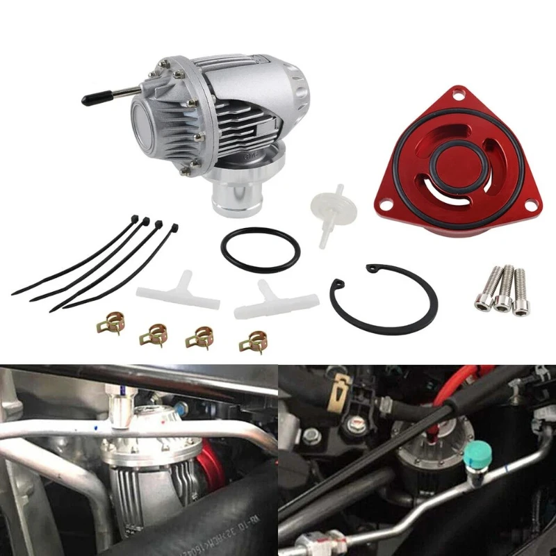 

Car Blow Off Valve SSQV BOV W/ Adapter Red For Honda Civic 1.5L Turbo 10th Gen 2016+