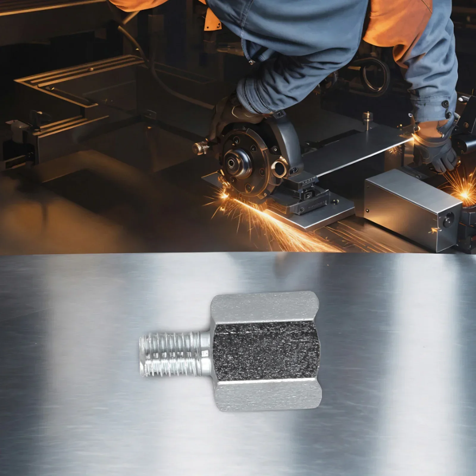 For Angle Grinder Polisher Interface Connector Silver Small 5/8 To Angle Grinder To 5/8 Metal Polisher