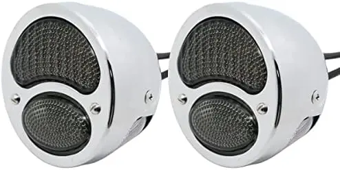 

FATECIM 2 шт. винтажные светодиодные задние фонари 12В, хромированные, для Model A, Hot Rod, классических грузовиков - универсальные