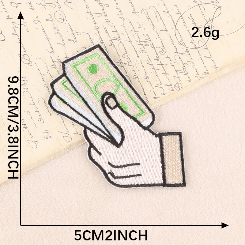 Geld Eisen auf Patches für Kleidung Designer Feuer Diy bestickt thermoadhäsive Mochila Thermal Parches Rock Nähen Jacke süße Hut – Detail 7