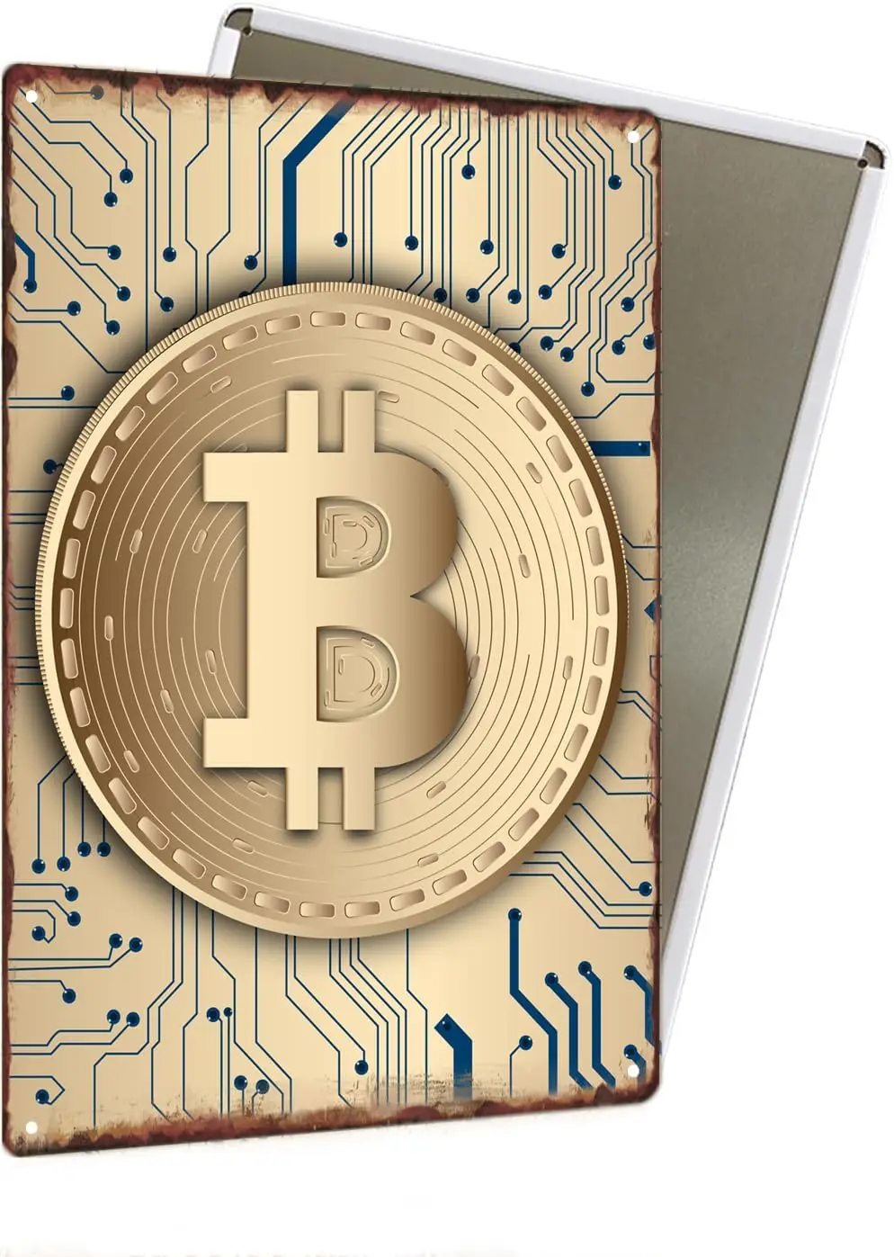 Modern Bitcoin Retro Metal Tin Sign Wall Decor Funny Metal Tin Sign Poster for Bar Cafe Dining Room Billiard House Hote Hom sign