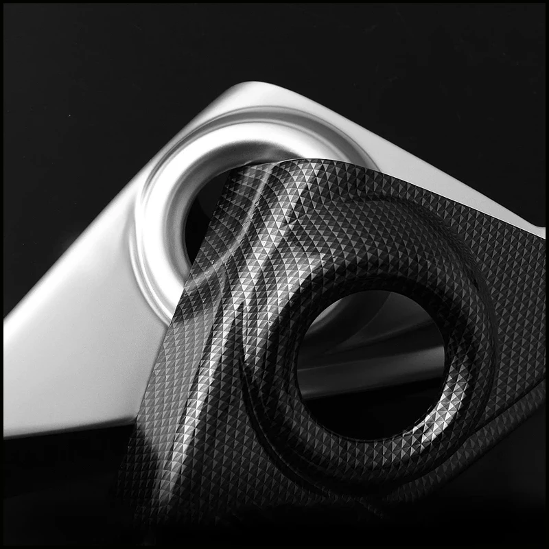 ABS Carbon Fiber Front A Pillar Door Speaker Panel Cover Trim Decoration Ring For Honda 10th Gen Civic 2016 2017 2018 2019 2020 - view 4