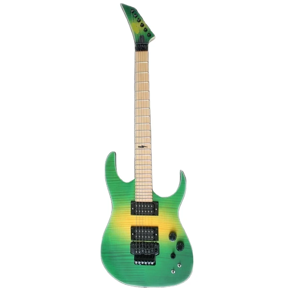 

STLF Weifang 6 String Set-in Flamed Maple Electric Guitar in Green Colour