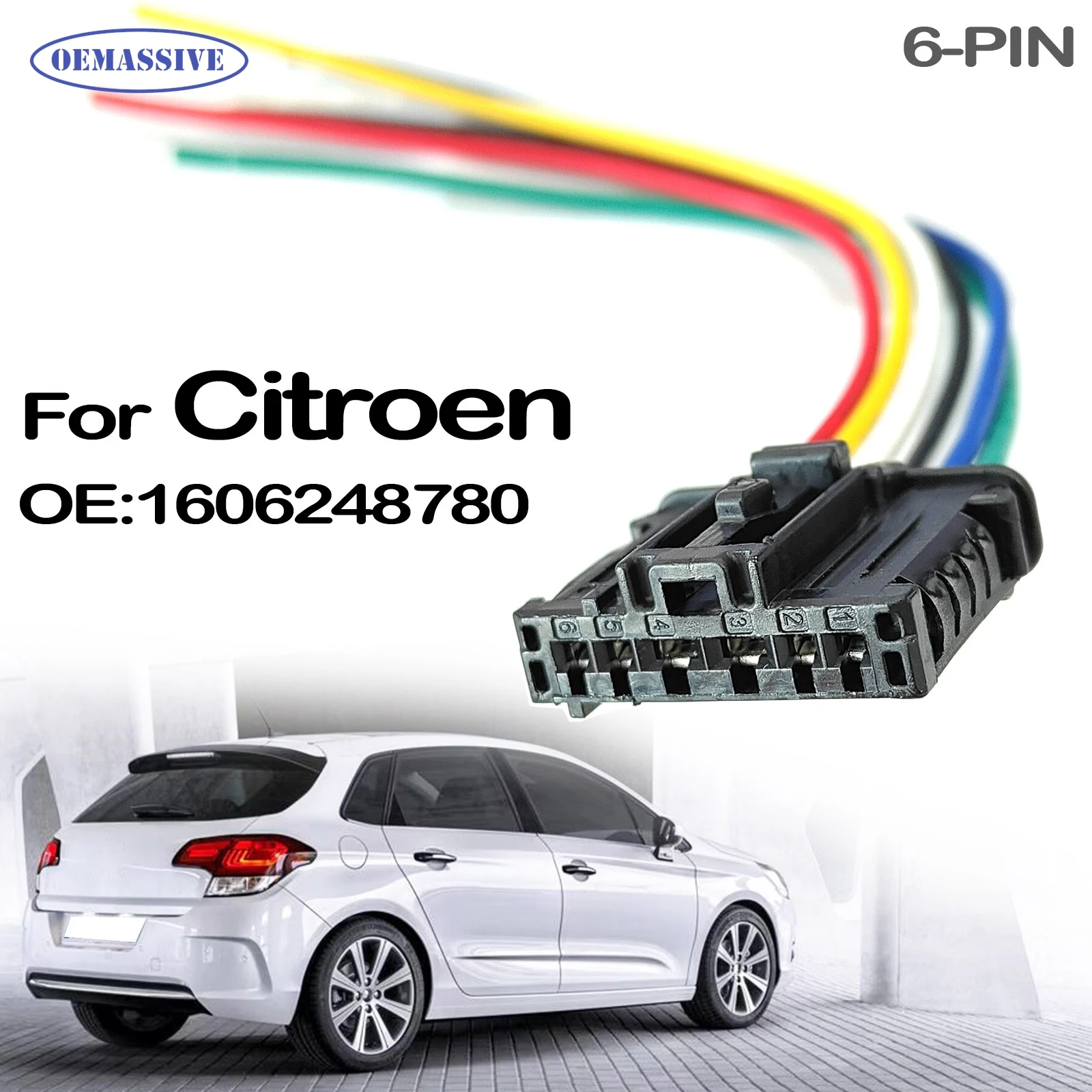 Citroen berlingo-テールライトコネクタ,C-ELYSEEピン,1606248780ピン,c2,c3,c4,c5,ジャンピー,xsara,ピカソ