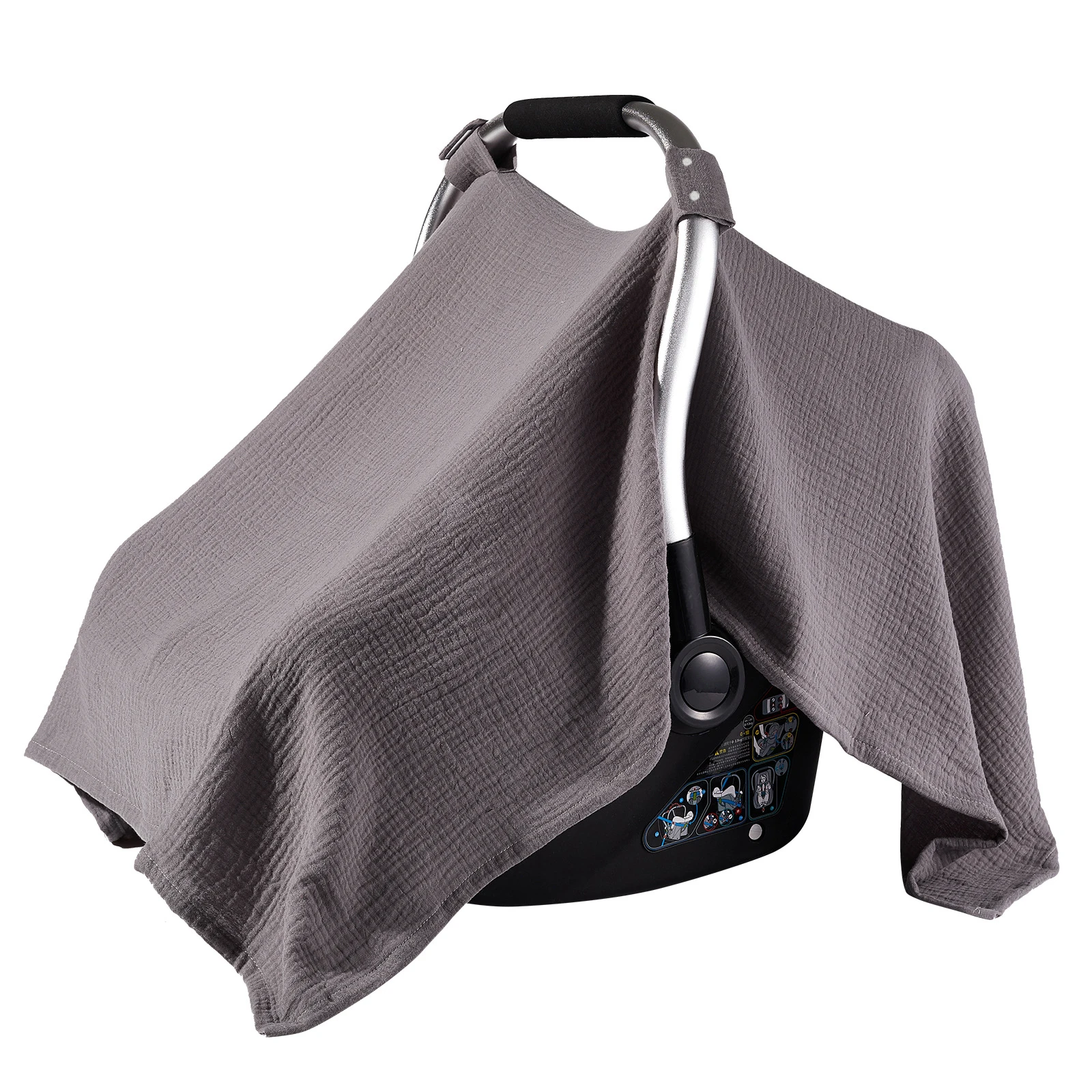 

Muslin Car Seat Cover for Babies - Carseat Stroller Cover Infant Stroller Covers for Boys and Girls, Breathable & Lightweight, F