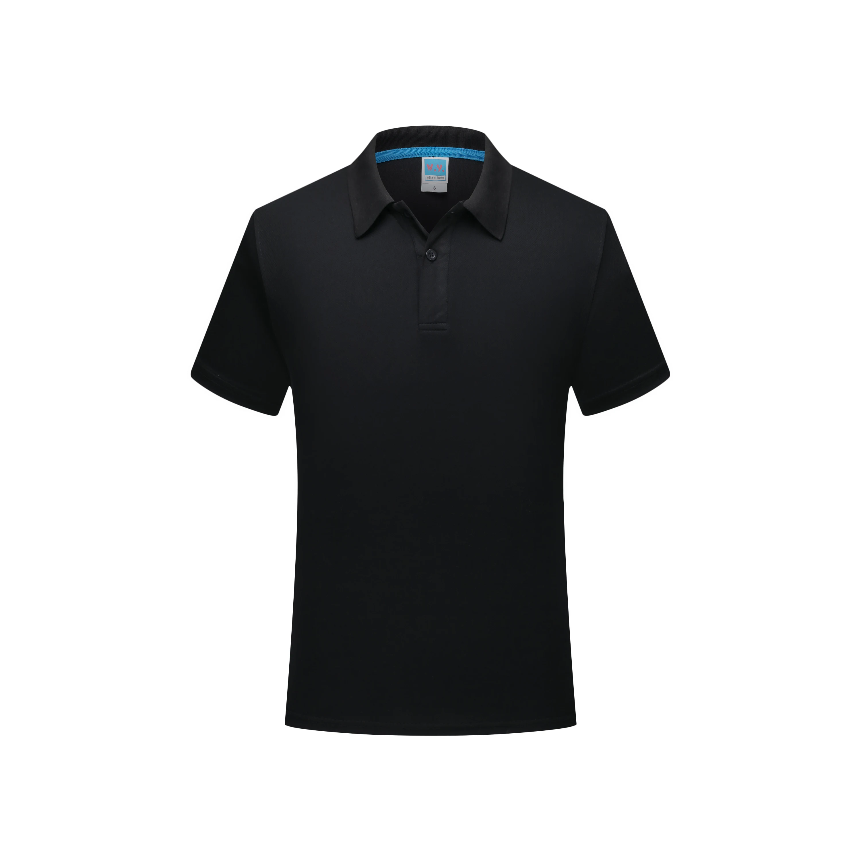 Polo de manga corta con cuello hueco para hombre, camiseta de negocios transpirable, ropa de marca, moda de verano, nuevo