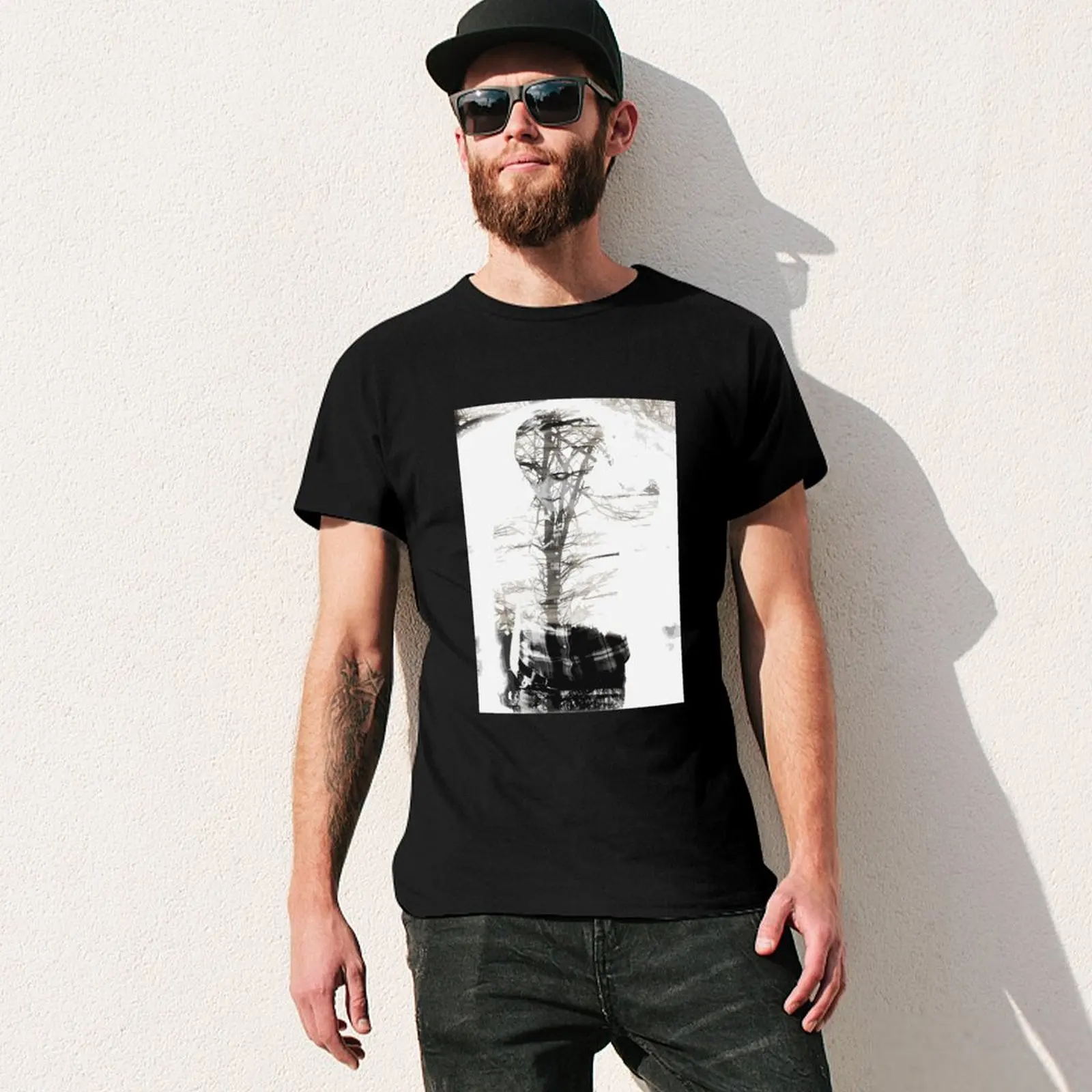 Bright Eyes Tree Skeleton T-Shirt funnys boys animal print quick-drying customs workout shirts for men