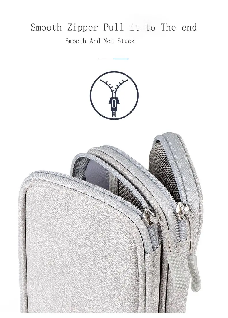1Pc NEUE Reise Veranstalter Tasche Kabel Lagerung Organisatoren Beutel Tragen Fall Tragbare Wasserdichte Doppel Schichten Lagerung Taschen Kabel – Detail 4
